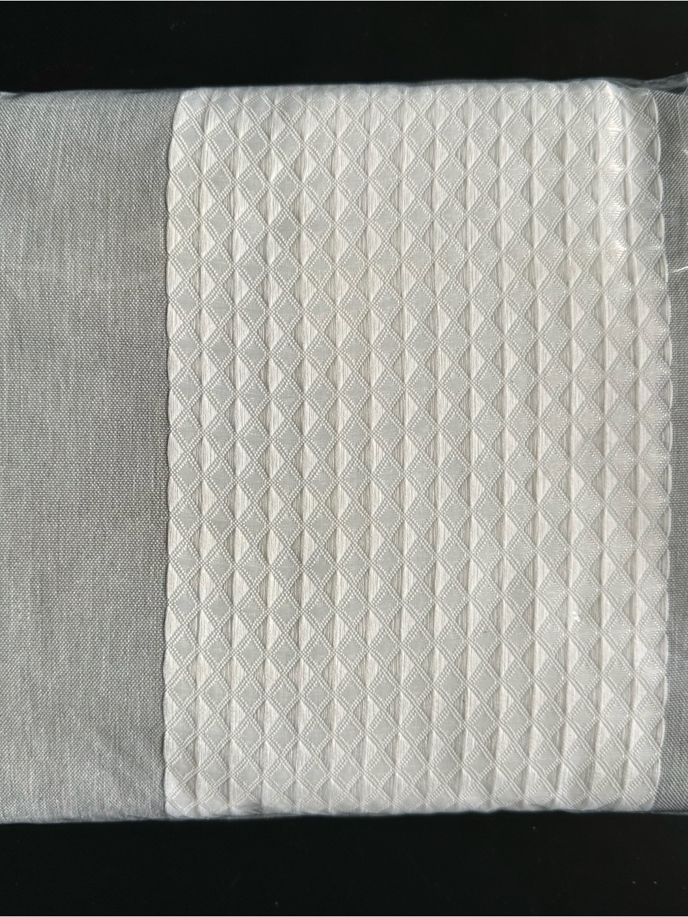 Madison Park Gray and White Textured Shower Curtain Panel - Picture 2 of 2